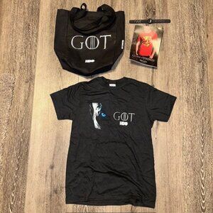 Game Of Thrones Box Lunch Exclusive Adult S Small Tshirt + Tote + Pop Wristband